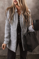 Aitana Lapel Collar Long Jacket with Pocket from Threaded Pear