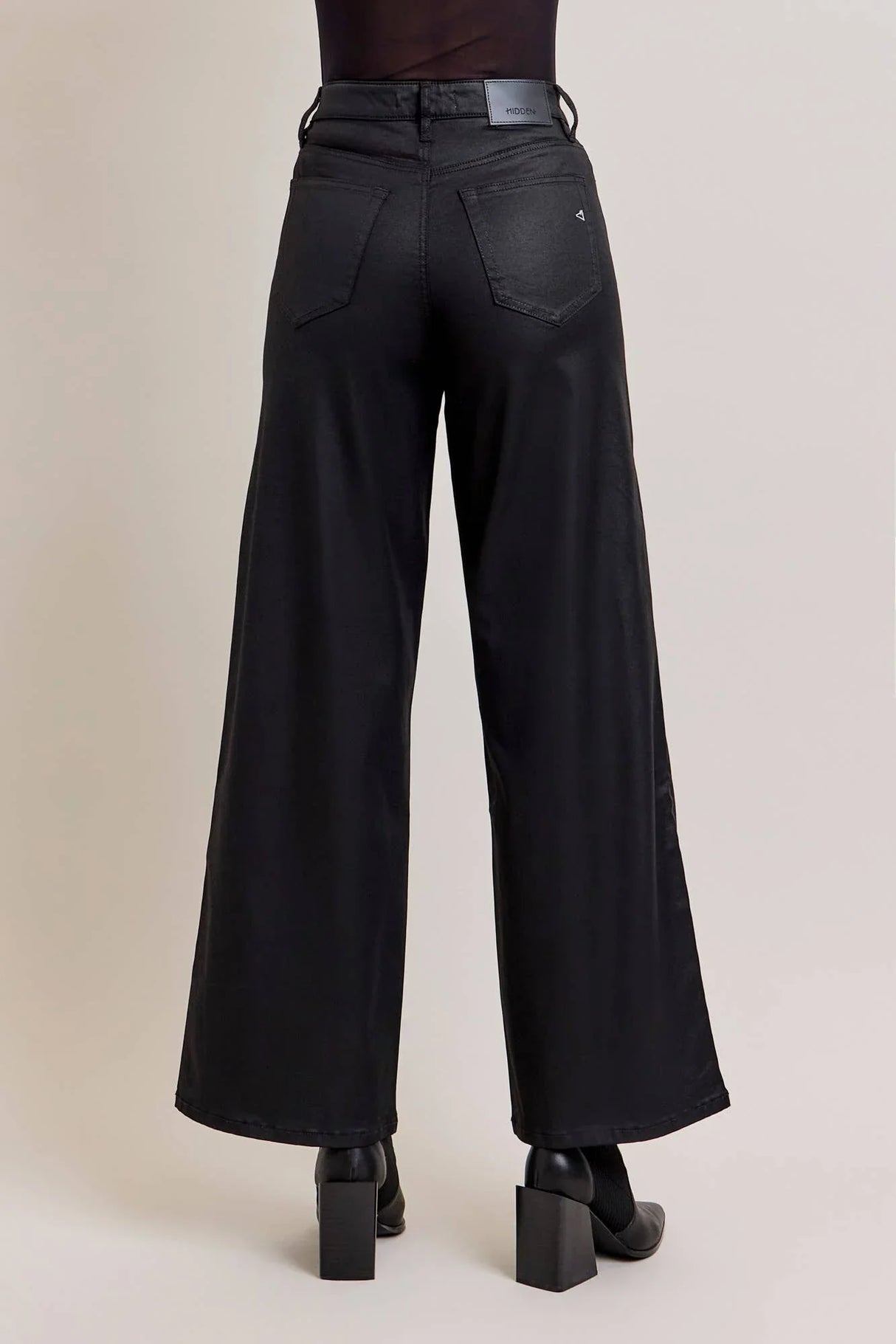 HIDDEN | NORI COATED WIDE LEG JEANS From Tallulah Lou