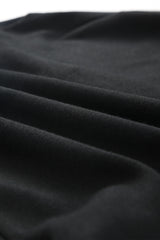 Black Casual High Neck Henley Top and Short Outfit from MsDressly