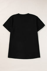 Black HOLLY JOLLY Vibes Christmas Crew Neck T Shirt from MsDressly