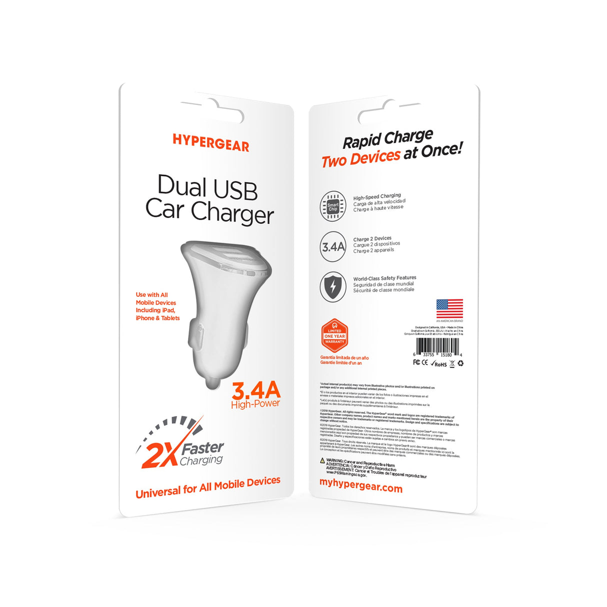 HyperGear Hi-Power Dual USB 3.4A Car Charger from Jupiter Gear Home