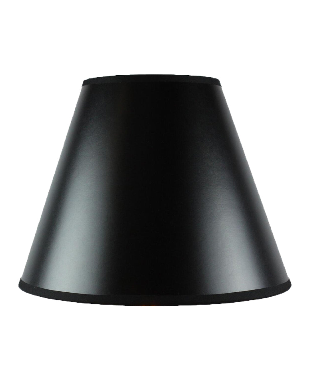 Bold Black with True Gold Lining Hard Back 14"W x 11"H Empire Lampshade From LampsUSA