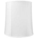 Large 14"x16"x17" Drum Lampshade White Shantung, Large Cylinder Replacement Lamp Shade for Tall Table Lamps from LampsUSA