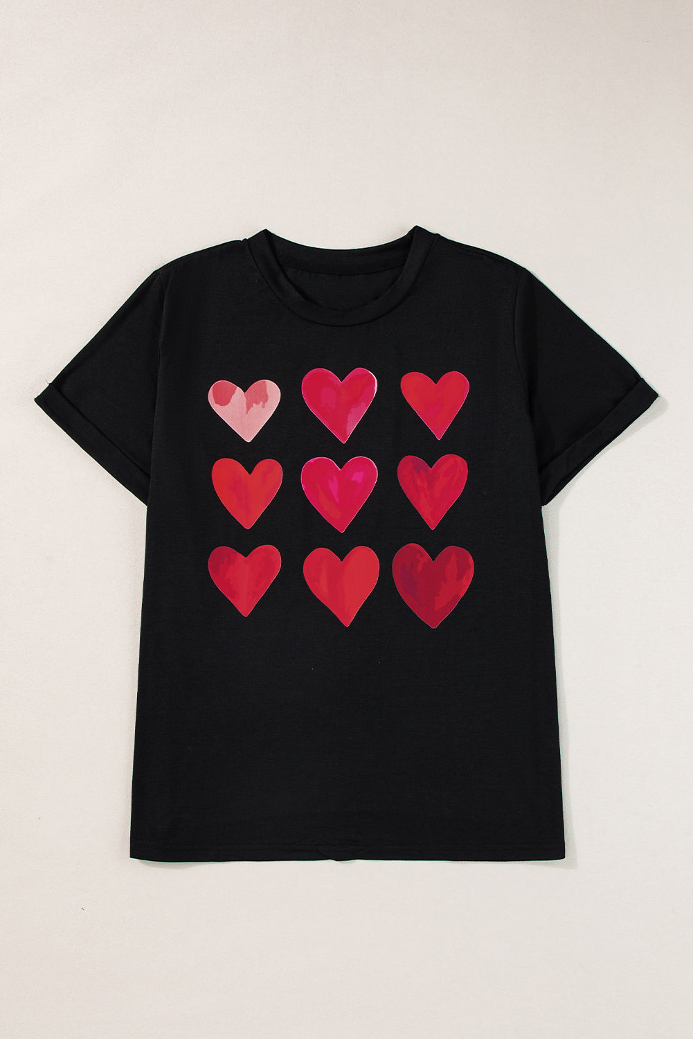 Black Valentine's Day Heart T-Shirts from MsDressly