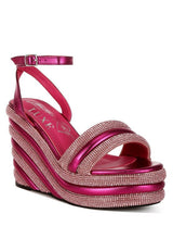 My Bliss Rhinestone Studded Wedge Sandals from My Pampered Life Seattle