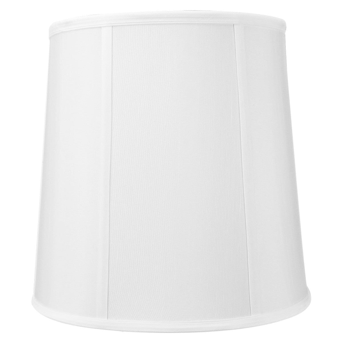 White Linen 10x12x12 Fabric Drum Lampshade From LampsUSA