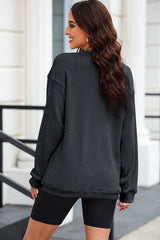 Heart Sequin Round Neck Sweatshirt from Enfance-Heureuse