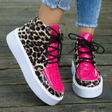 PU Leather Leopard Platform Sneakers from My Pampered Life Seattle