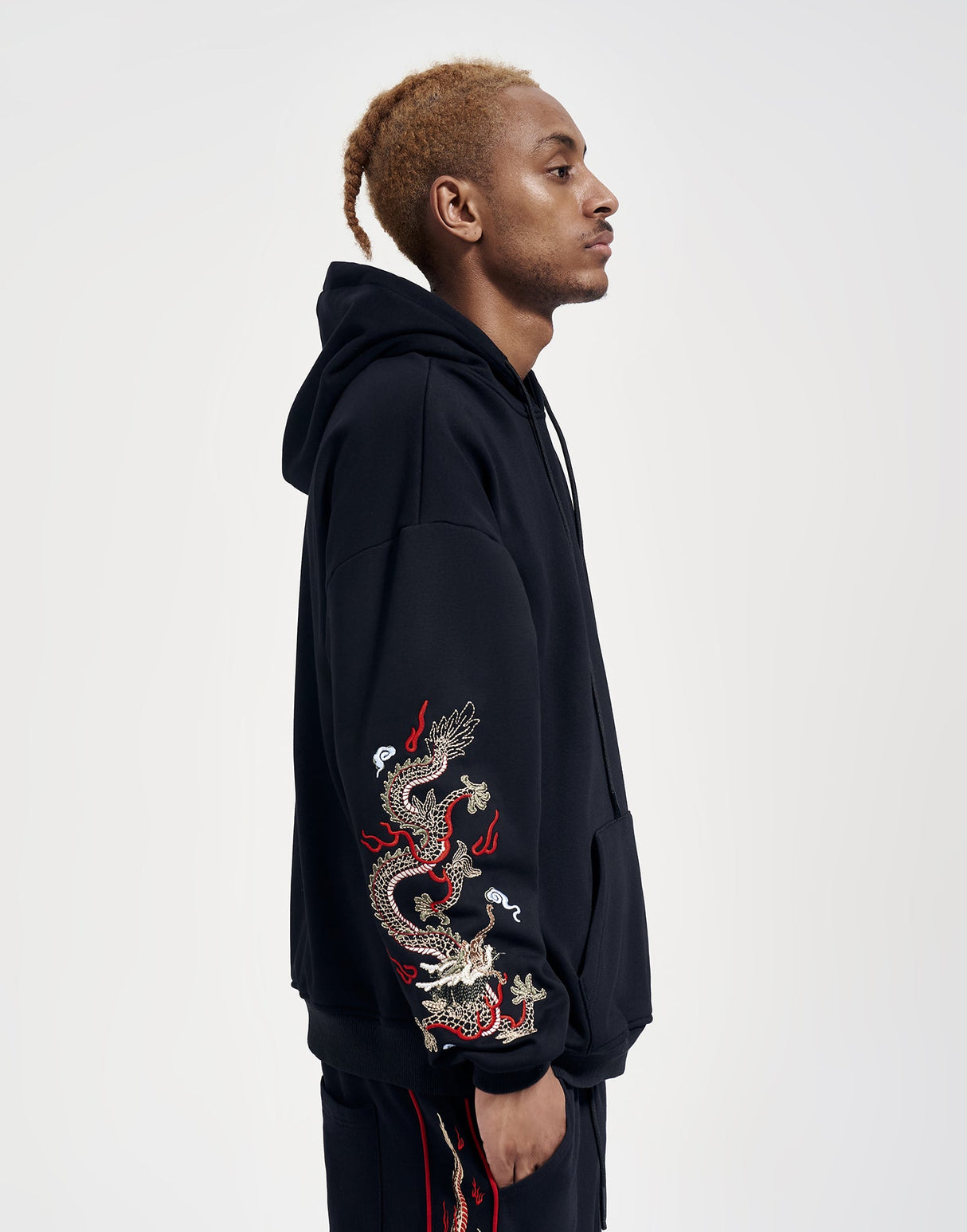 Flying Fire Dragon Embroidery Hoodie From Niepce Inc