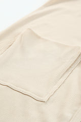 Apricot V-Neck Button-Up Cardigan with Pockets from MsDressly