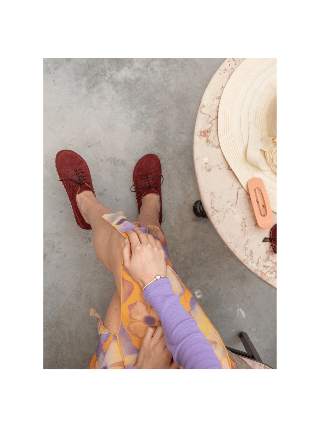 Men's Burgundy Barefoot Sneakers from Atlantis Handmade Shoes