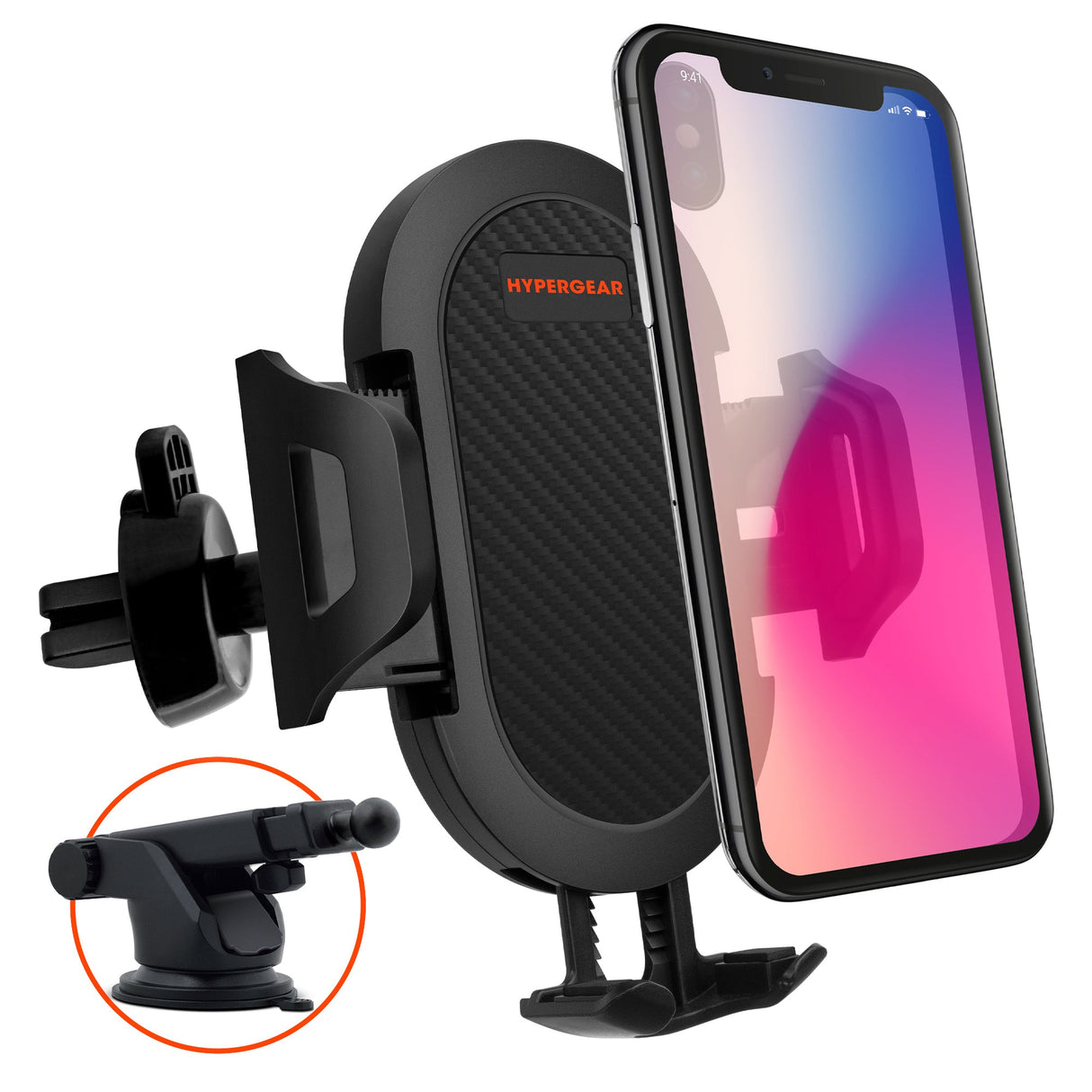 HyperGear 3-in-1 Phone Mount Kit Black (15289-HYP) from Jupiter Gear Home