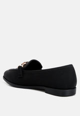 Fable Horsebit Embellished Flat Loafers from London Rag International