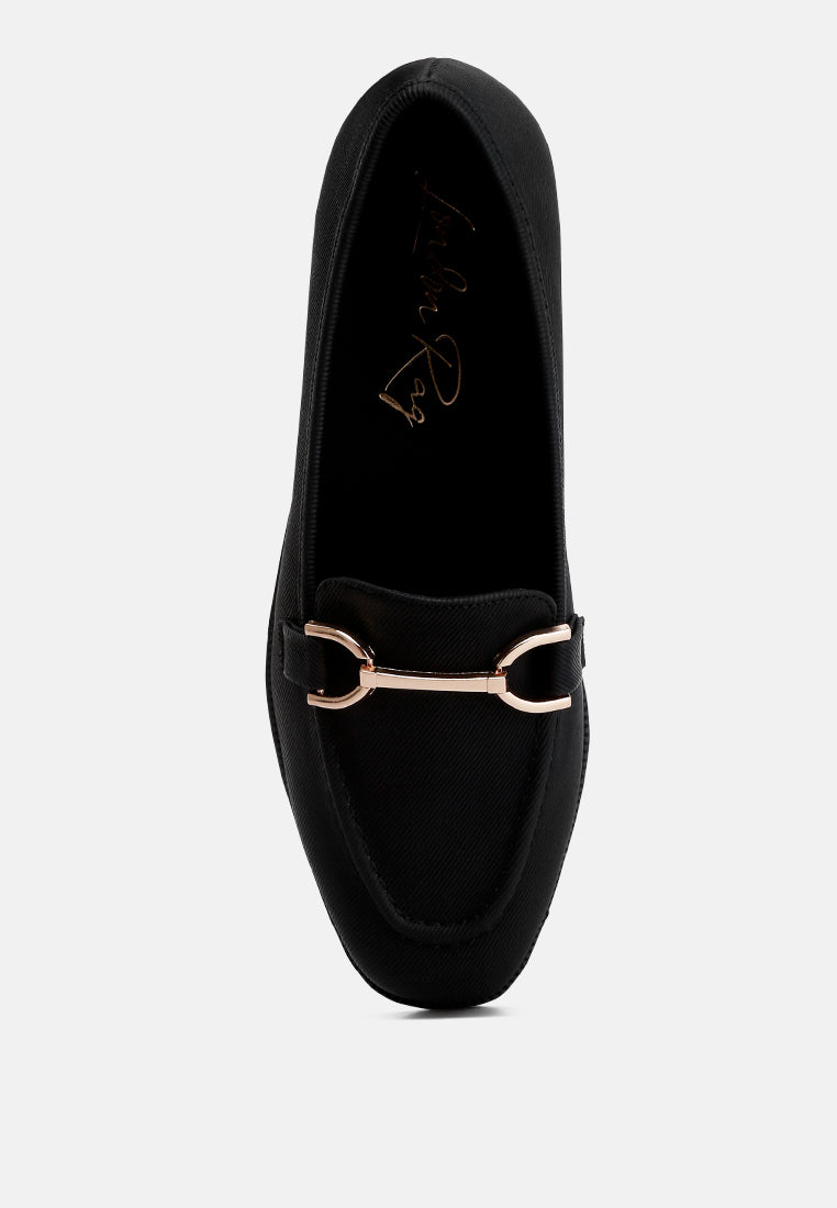 Fable Horsebit Embellished Flat Loafers from London Rag International