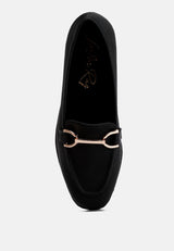 Fable Horsebit Embellished Flat Loafers from London Rag International
