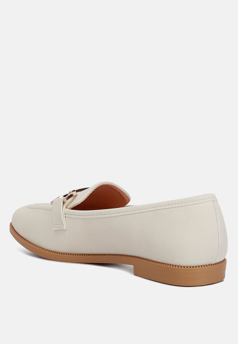 Fable Horsebit Embellished Flat Loafers from London Rag International