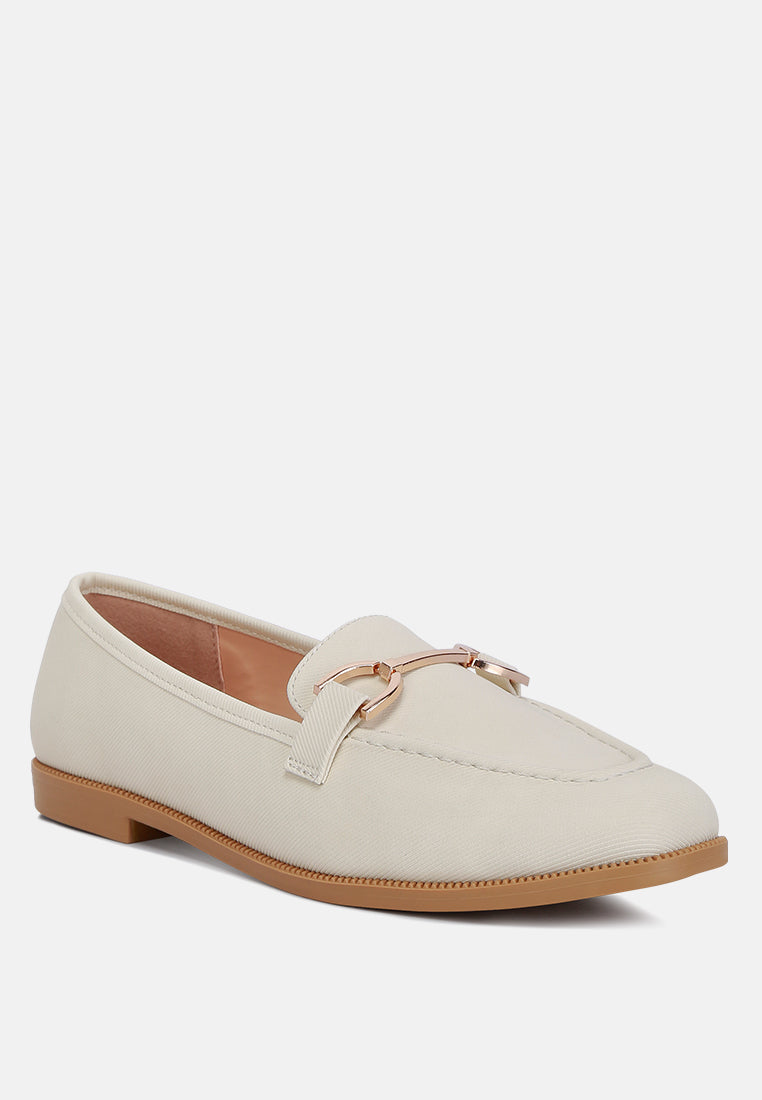Fable Horsebit Embellished Flat Loafers from London Rag International