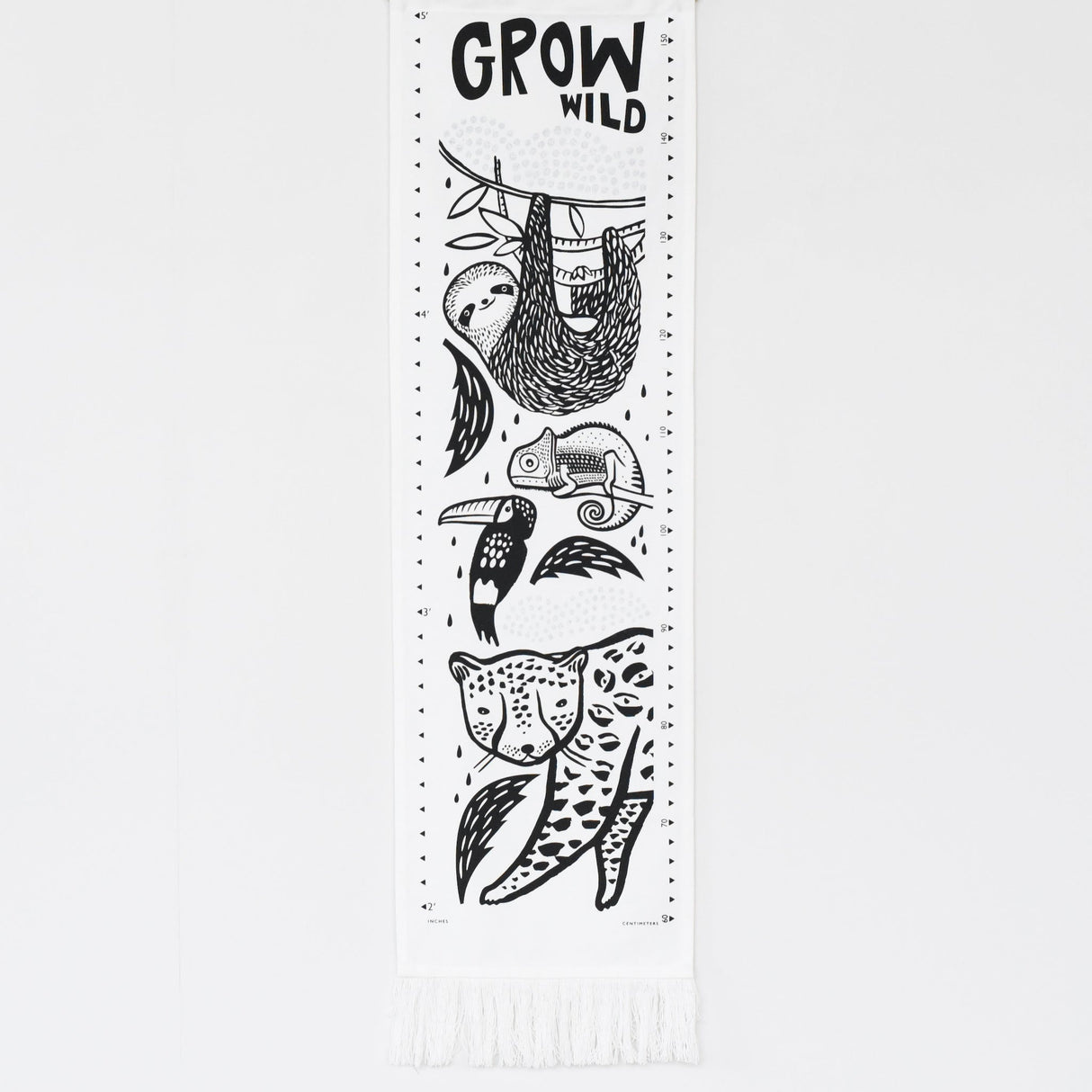 Canvas Growth Chart - Rainforest From Wee Gallery