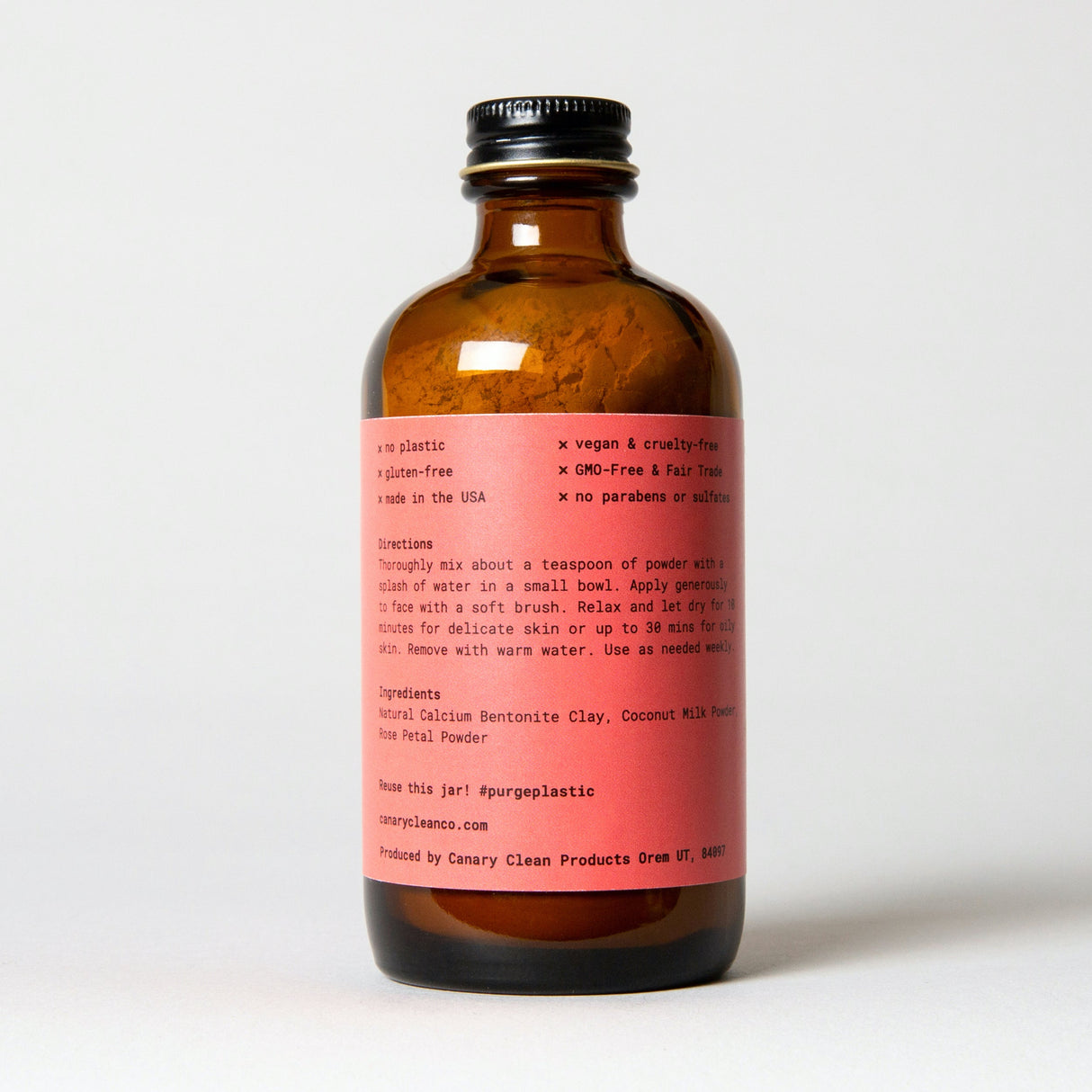 Bentonite Clay + Rose Face Mask from Canary