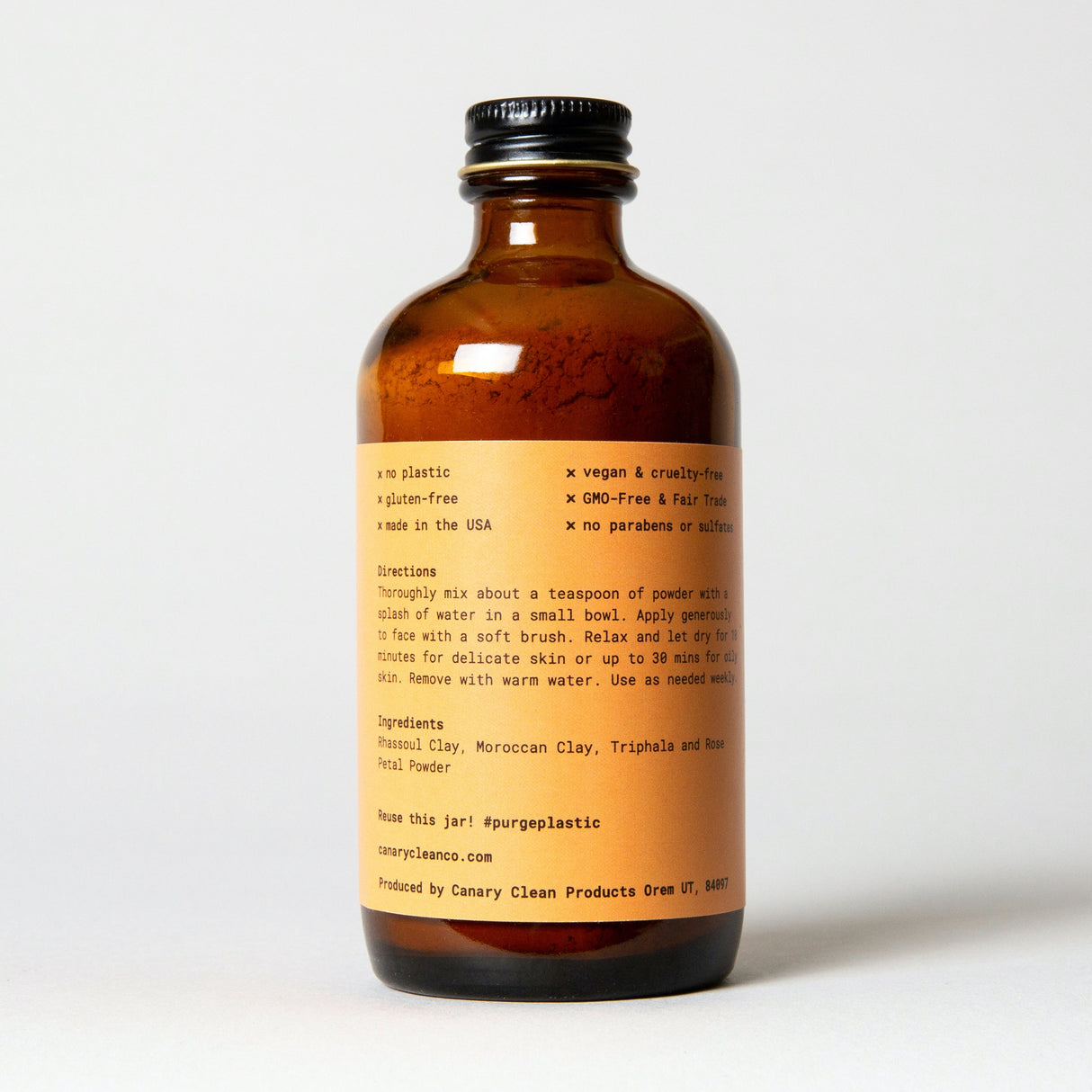 Rhassoul Clay + Rose Face Mask from Canary