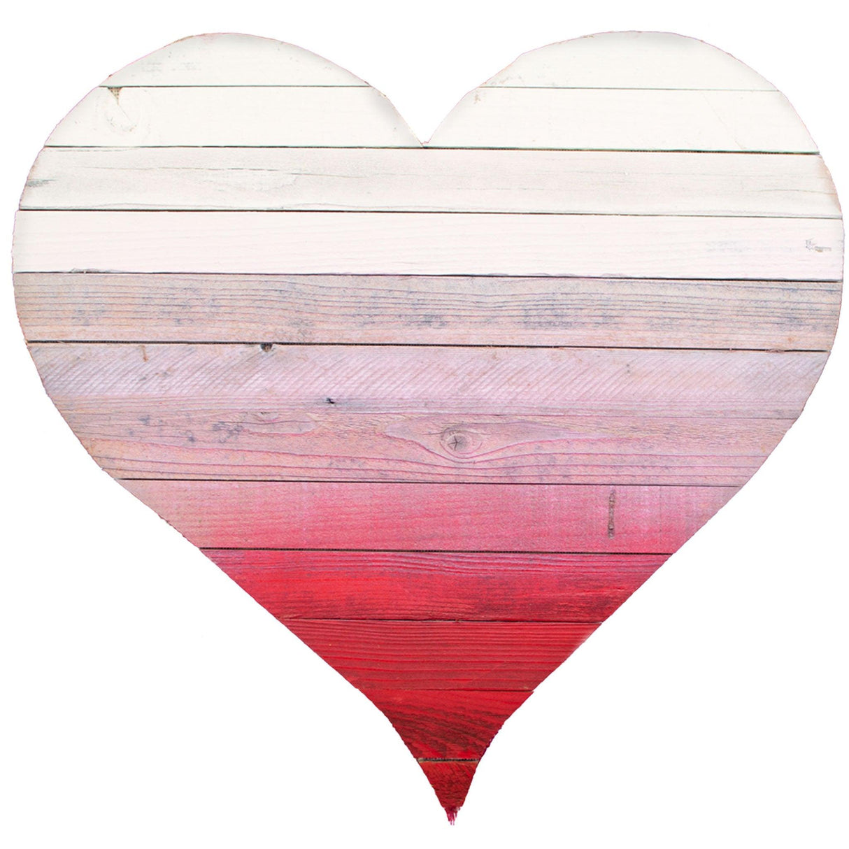 Fading Wooden Valentine's Day Heart from Lee Display