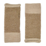 Camel Interwoven Alpaca Gloves from SLATE + SALT