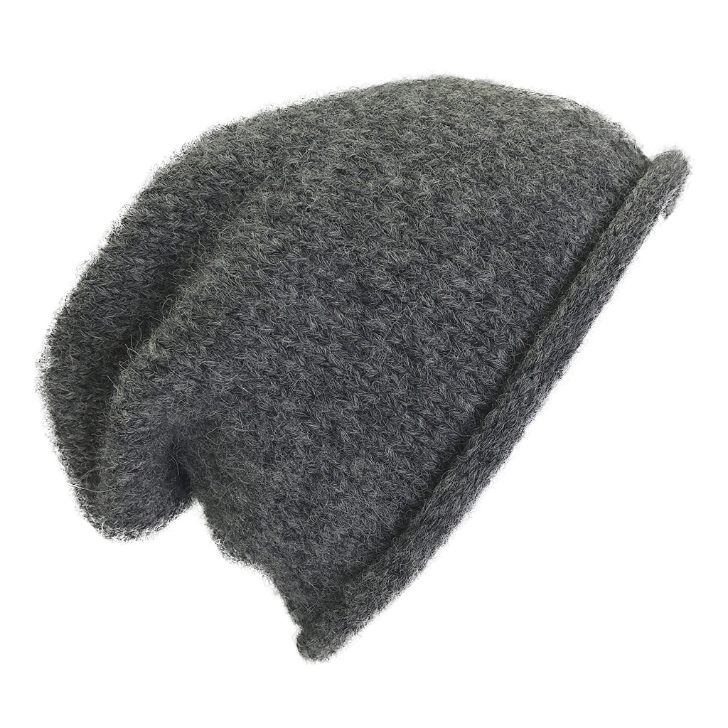 Charcoal Essential Knit Alpaca Beanie from SLATE + SALT
