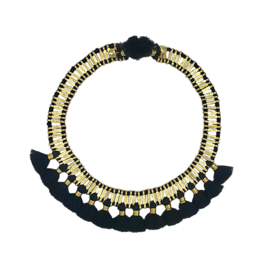 Temple Tassel Collar Necklace from SLATE + SALT