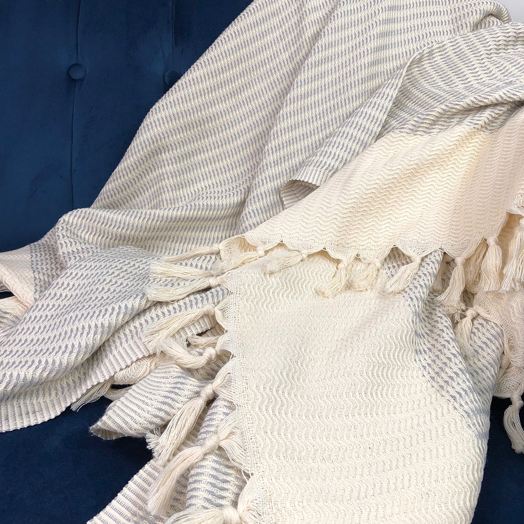 Plush Wavy Turkish Throw from SLATE + SALT
