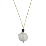 Solar Quartz Lava Necklace from SLATE + SALT