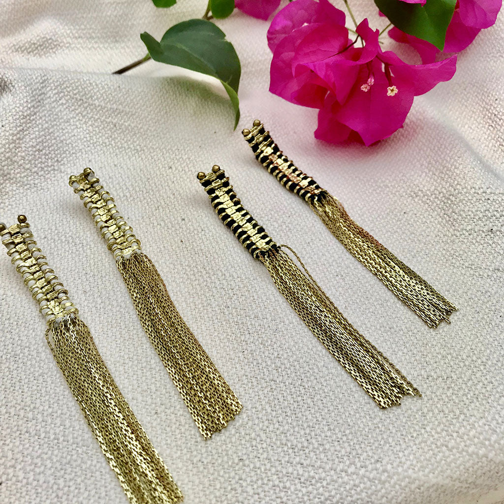 Temple Tassel Earrings from SLATE + SALT