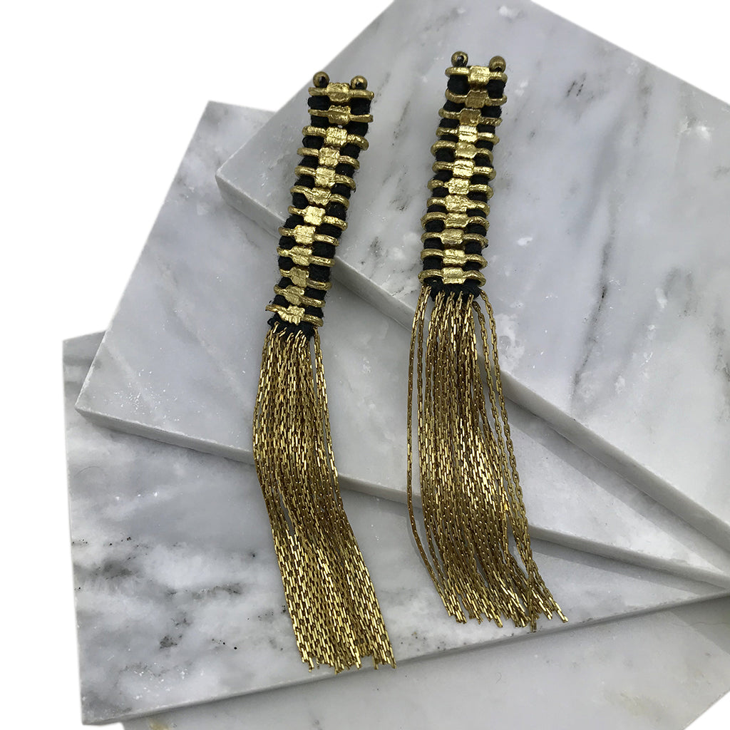 Temple Tassel Earrings from SLATE + SALT