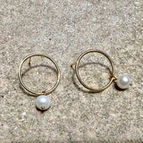 Circle Freshwater Pearl Earrings from SLATE + SALT