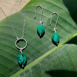 Chrysocolla Drop Earrings from SLATE + SALT