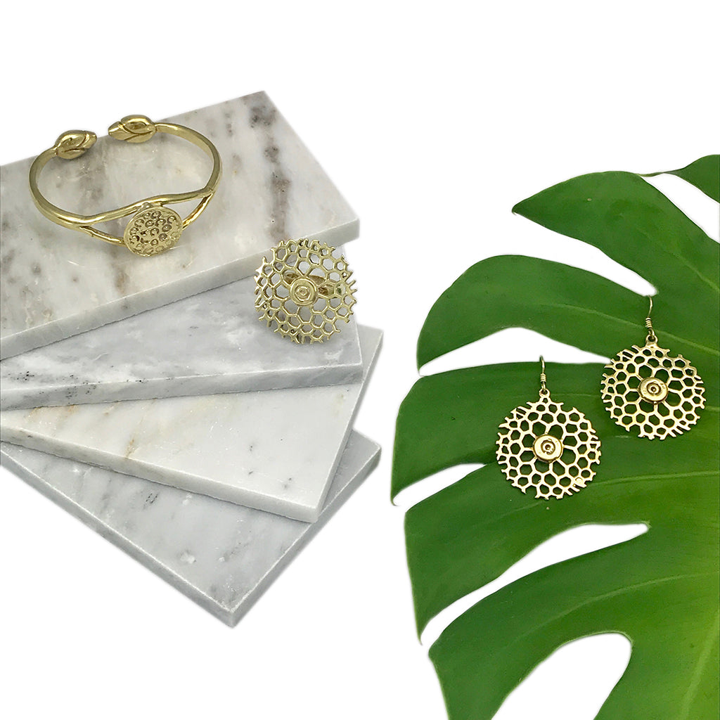 Bombshell Honeycomb Ring from SLATE + SALT