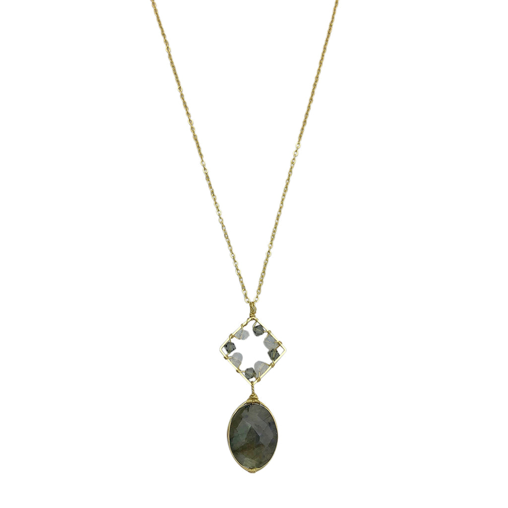 Labradorite Pendant Necklace from SLATE + SALT