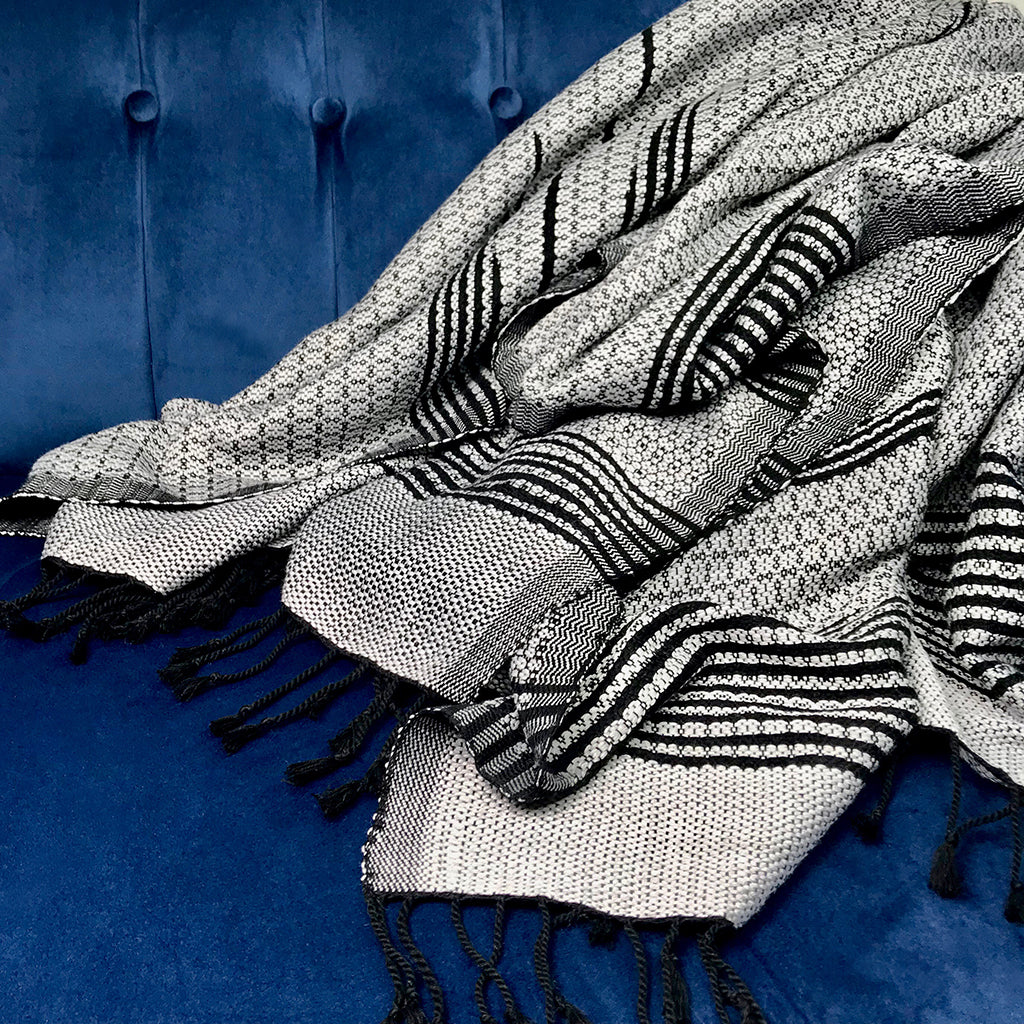 Cambodian Handloom Tapestry Throw from SLATE + SALT