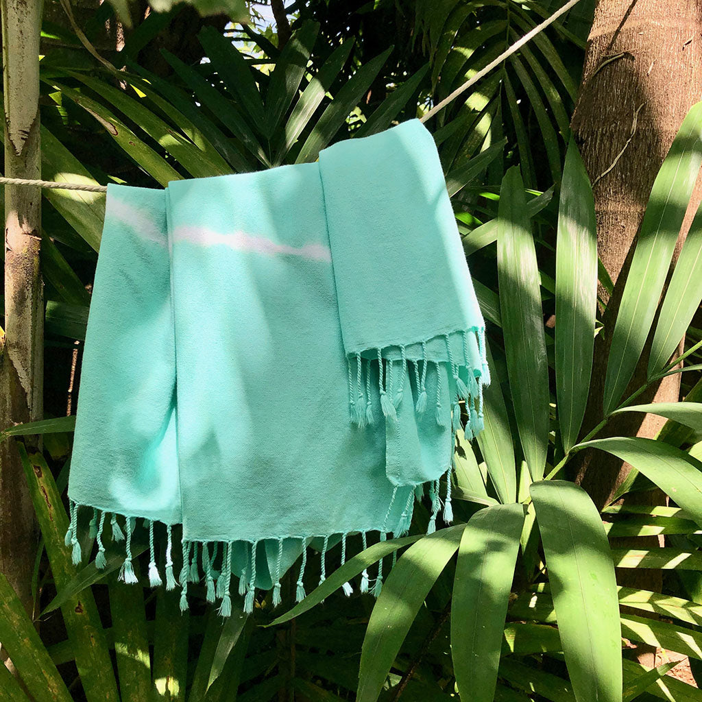Mint Tie Dye Turkish Beach Towel from SLATE + SALT