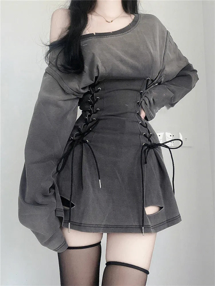 Fairycore Grunge Goth Corset Dress From Kawaii Stop