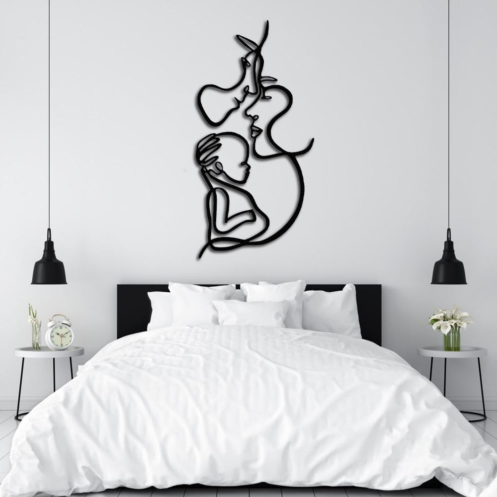 Metal Family With Baby Wall Art from VITAHOME DESIGN LLC