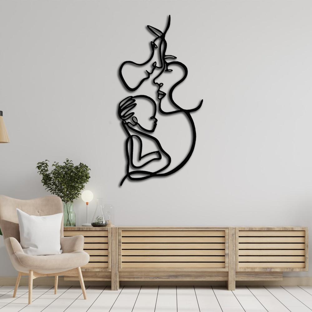 Metal Family With Baby Wall Art from VITAHOME DESIGN LLC