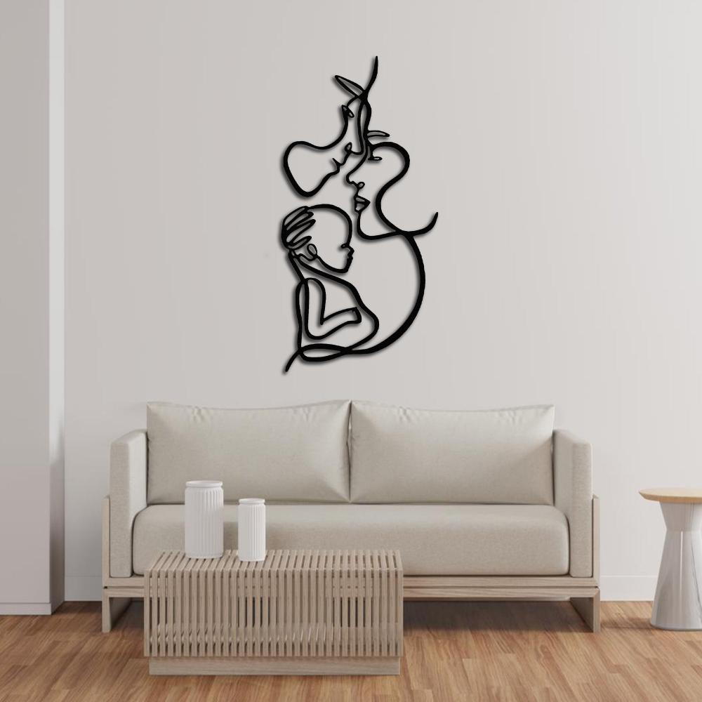 Metal Family With Baby Wall Art from VITAHOME DESIGN LLC
