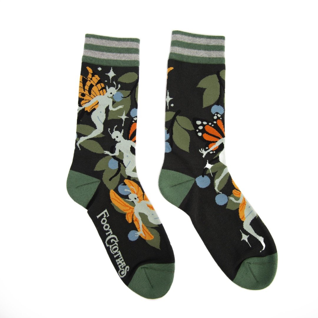 Fanciful Fairies Crew Socks from FootClothes