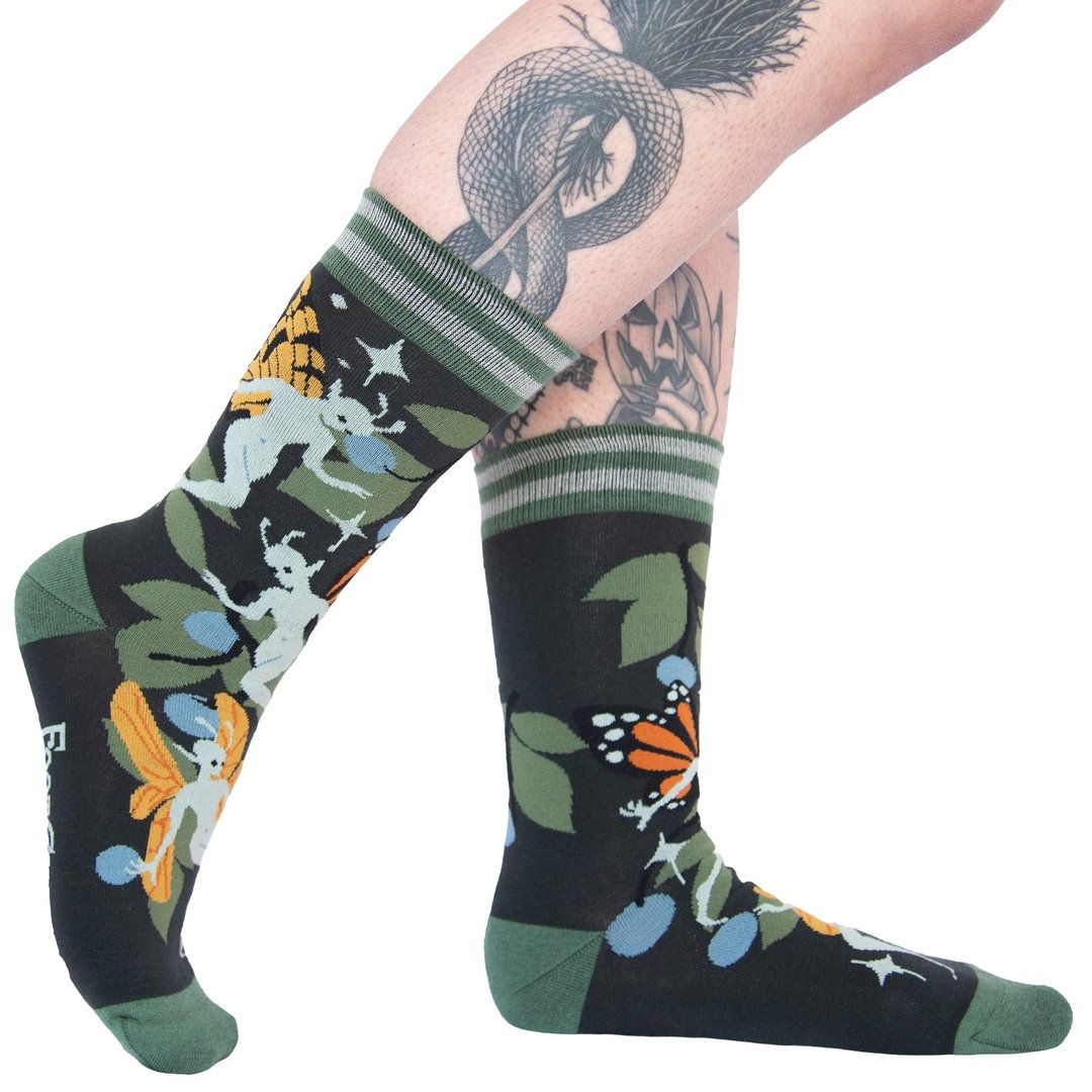 Fanciful Fairies Crew Socks from FootClothes