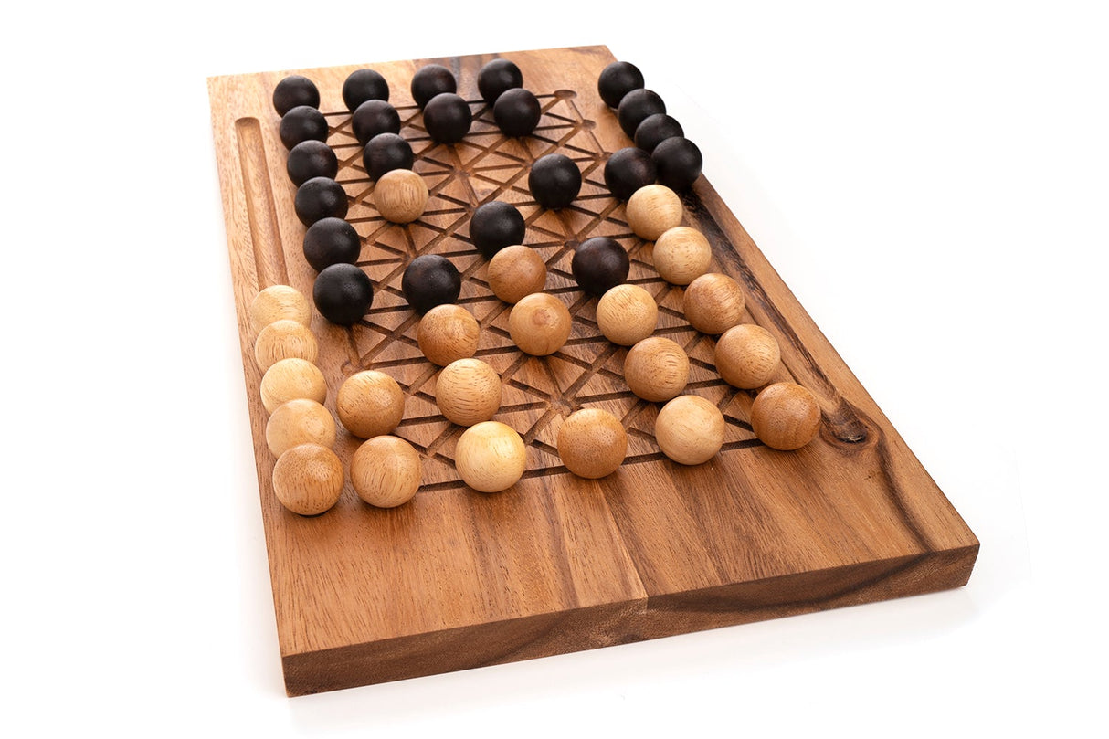 Fanorona - Wood Board Game For Two Players from Kubiya Games