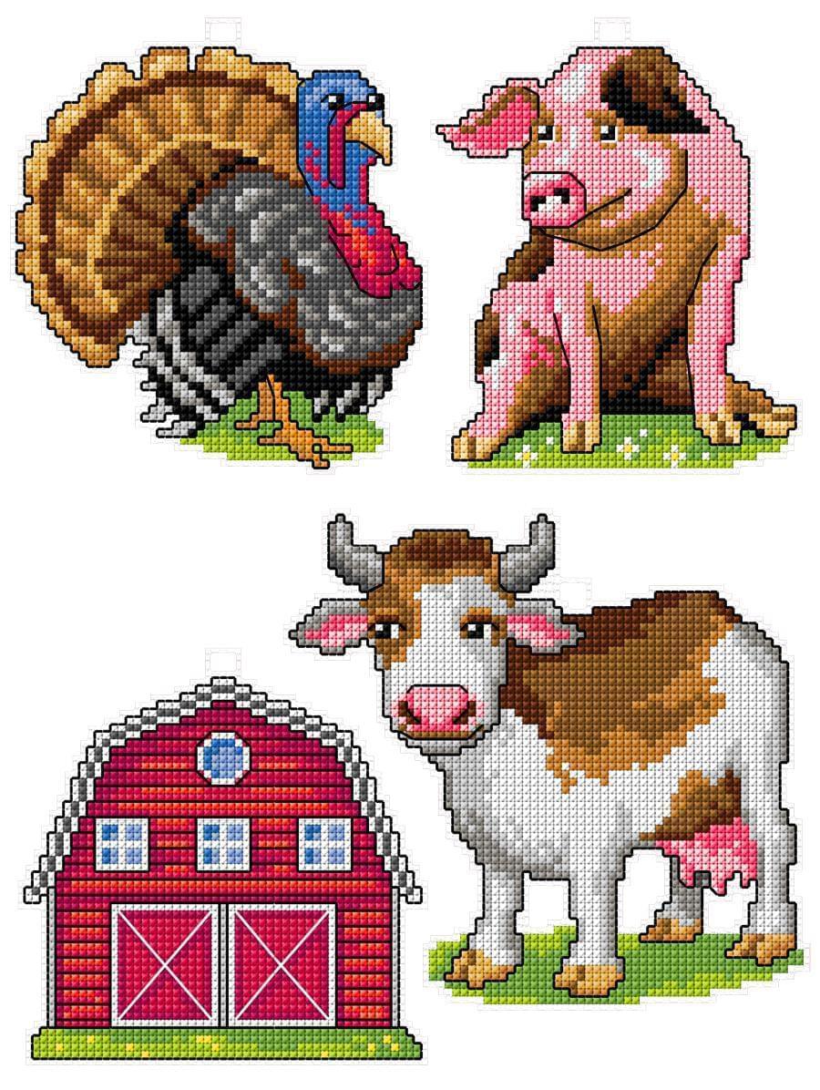 Farm 114CS Counted Cross-Stitch Kit From Wizardi