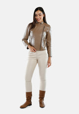 Faux Leather Biker Jacket from London Rag International