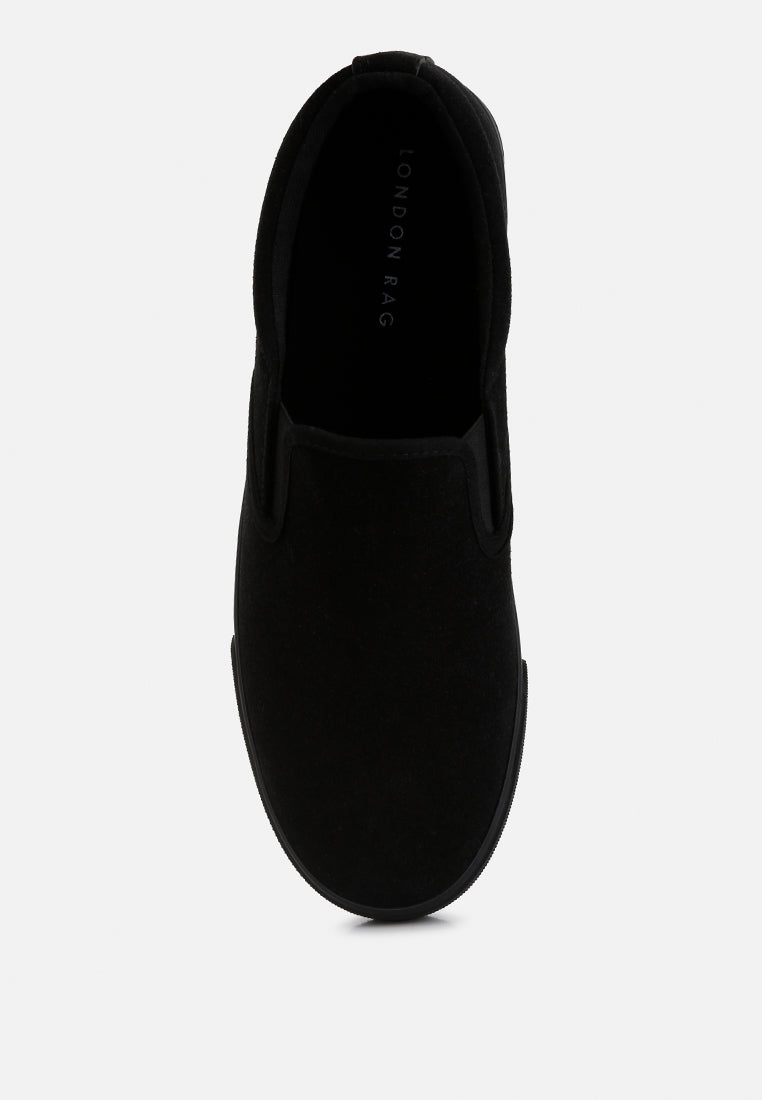 Faux Suede Slip On Sneakers from London Rag International