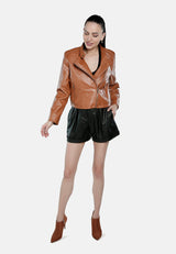 Faux Leather Biker Jacket from London Rag International