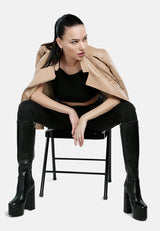Faux Leather Biker Jacket from London Rag International